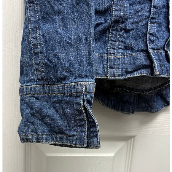 Tria Jean Jacket Fitted Floral Silver-toned Buttons XL - Picture 6 of 9